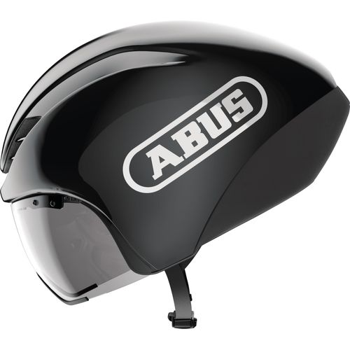 ABUS Zeitfahrhelm GameChanger TT 1.1 - aerodynamischer Fahrradhelm für sportliches Fahren - Triathlon, Zeitfahren und Bahnradfahren - für Damen und Herren - Schwarz, Größe L (57-61 cm)