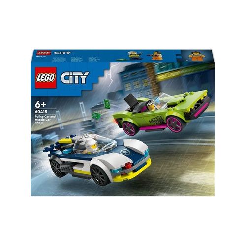LEGO City 60415 Verfolgungsjagd mit Polizeiauto und Muscle Car