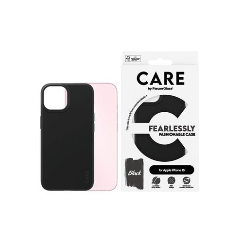 CARE by PanzerGlass Fashionable Case Black iPhone 15