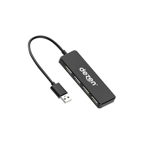 dezen UH24 USB-Hubs - USB 2.0 - 4 - Schwarz