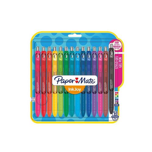 Paper Mate InkJoy Gelstifte | mittlere Spitze (0,7mm) | sortierte Farben | 14 Stück