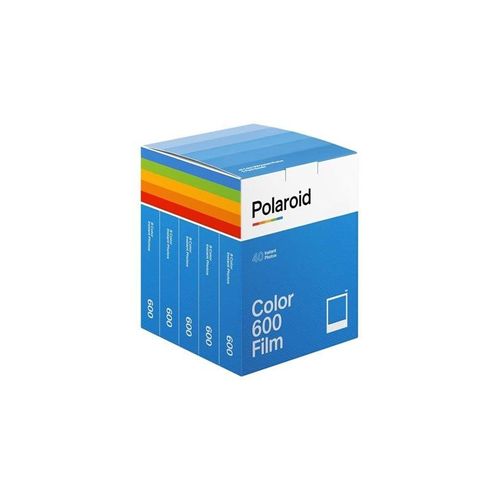 Polaroid Color Film 600 Type (8 exposures) - White Frame - 5-Pack