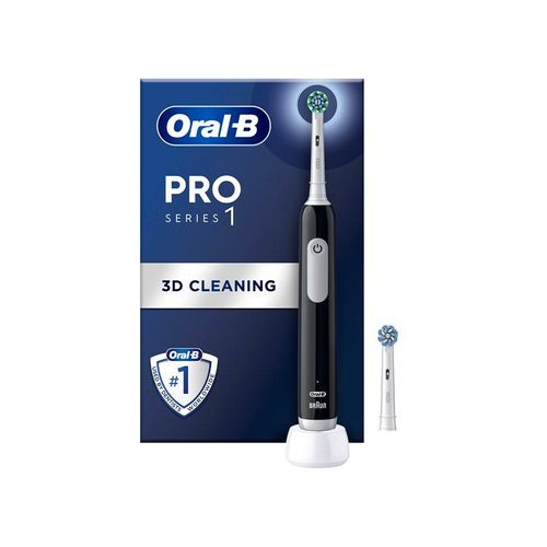 Oral-B Elektrische Zahnbürste Pro1 Black + Extra Brush Head