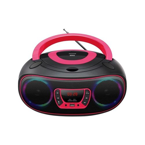 DENVER TCL-212BT - Pink - Boombox - CD - FM - USB - Bluetooth