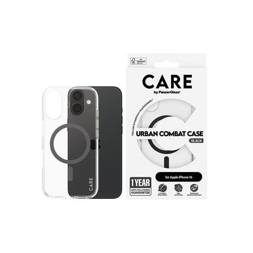 CARE by PanzerGlass Case Flagship Black MagSafe iPhone 16