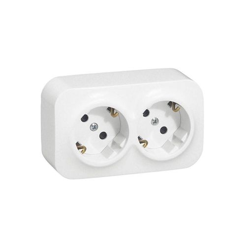 Legrand German std socket 2x2p+e forix - with shutters - ip 2x - 16