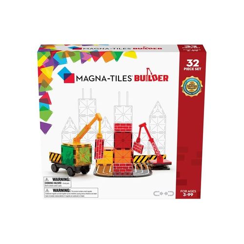 Magna-Tiles Builder 32-Piece Magnetic Building Set