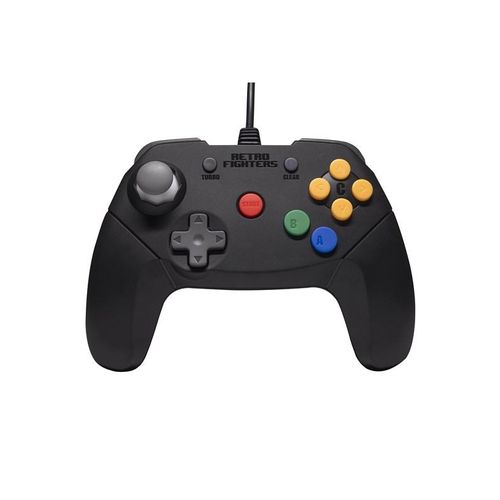 Retro Fighters Brawler64 Color Edition v2 - Black - Wired Controller - Nintendo 64