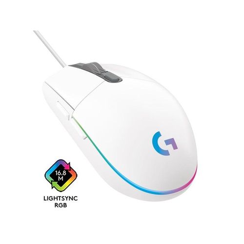 Logitech G203 LIGHTSYNC - White - Gaming Maus (Weiß mit RGB Licht)