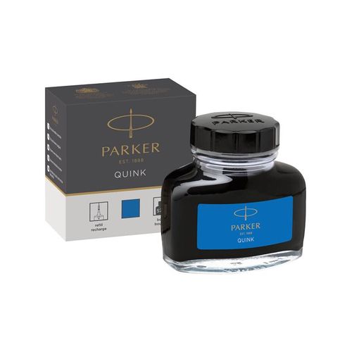 Parker Quink Füllertinte im Tintenfass | auswaschbare blaue Tinte | 57 ml