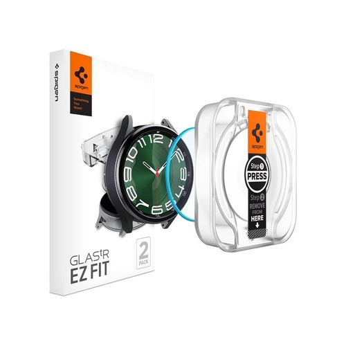 Spigen Glass tR EZ Fit 2 Pack - Samsung Galaxy Watch6 Classic 47mm