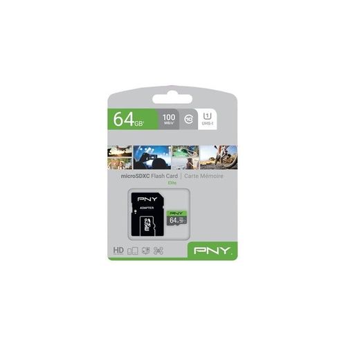 PNY Elite MicroSD/SD - 100MB/s - 64GB