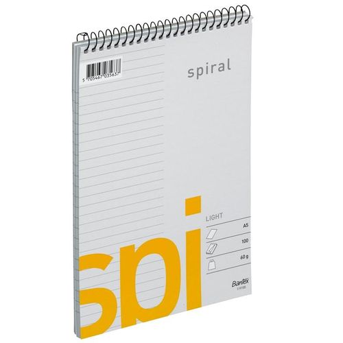 Bantex Light Spi Spiral Pad A5 Ruled