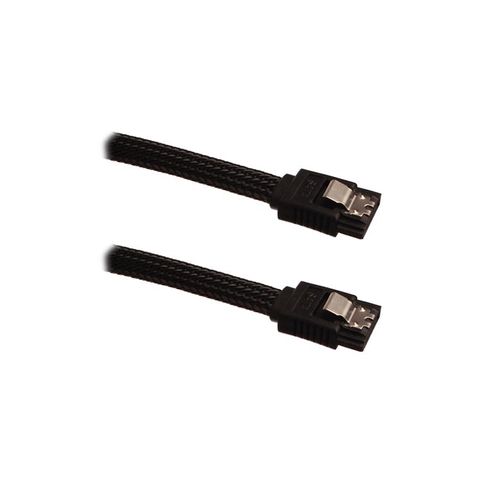 DUTZO Sleeved SATA-kabel - Schwarz - 0.3 m