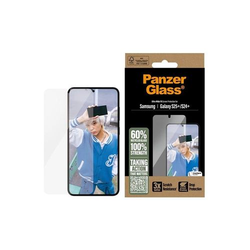 PanzerGlass Screen Protector Samsung Galaxy S25+ | Ultra-Wide Fit