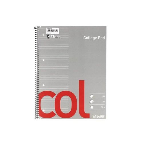 Bantex Col College Pad A4 Ruled A4