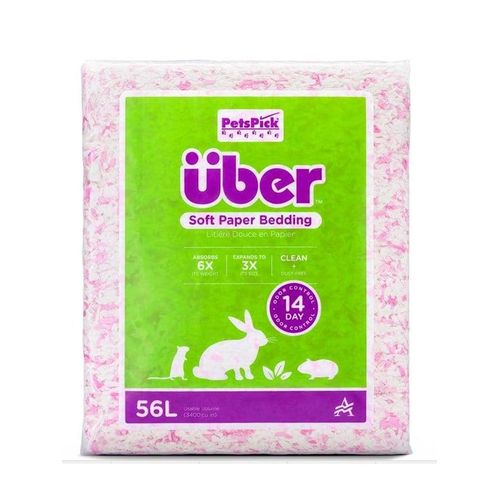 Über Soft Paper Bedding 56 L Pink/White