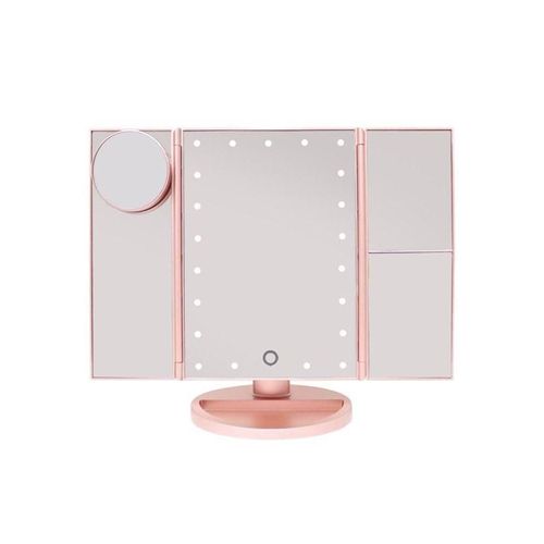 UNIQ Hollywood trifold make up spejl - rose gold