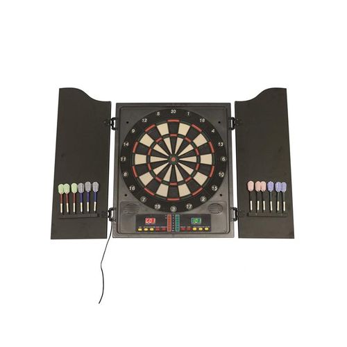Nordic Games Dartskive elektronisk i dartskab med dartpile NORD