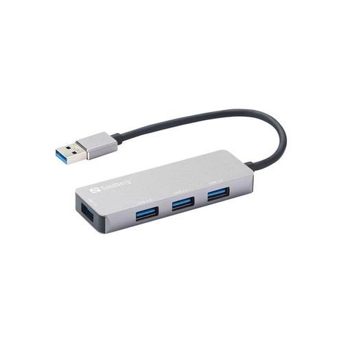 Sandberg 4-Port USB Hub USB-Hubs - 4 - Grau