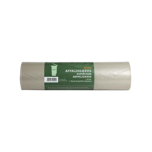 G.Funder Container garbage bags for 240 liter container clear plastic 10 bags per roll - standard quality