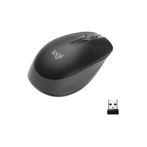 Logitech M190 Full-size Wireless Optical PC Mouse - Charcoal - Maus (Schwarz)
