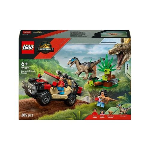 LEGO Jurassic World 76972 Raptor: Verfolgungsjagd mit dem Geländewagen
