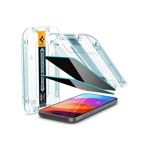 Spigen Glass tR EZ Fit (Privacy) 2 Pack - transparency - iPhone 16/15