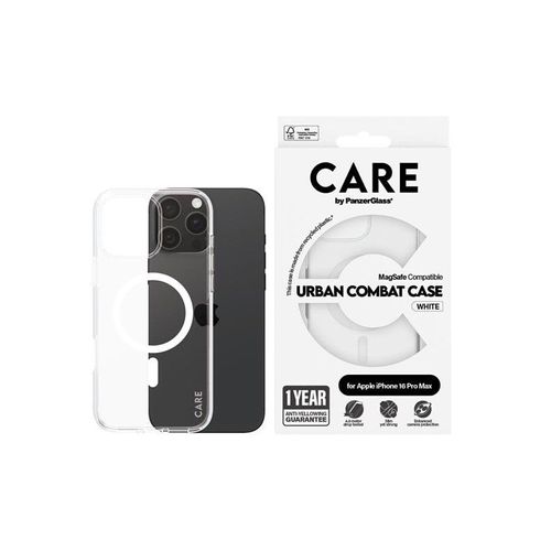 CARE by PanzerGlass Case Flagship White MagSafe iPhone 16 Pro Max