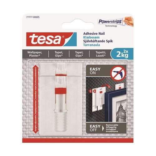 tesa Adhesive Nail adjustable 2kg Wallpaper
