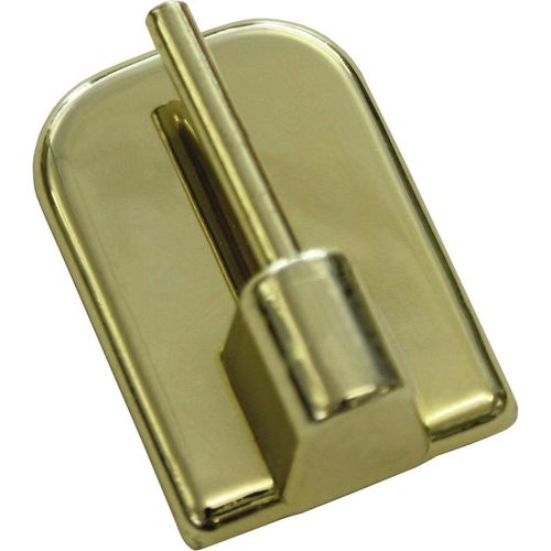 Gardinenstangenhalter GARDINIA, grau (messingfarben), H:1,1cm, Gardinenstangenhalterungen, Serie Vitragestange flachoval Ø 11 mm