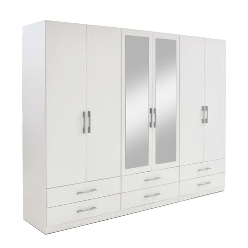 Drehtüren-Kombischrank - alpinweiß - 6-türig Image