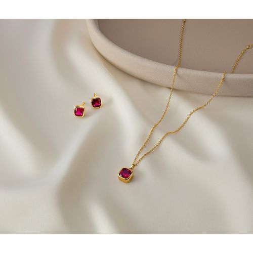 Tchibo - 925 Silber Ohrstecker »Fuchsia« - pink