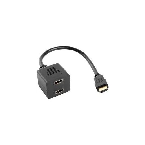 Lanberg Adapter HDMI-AM auf HDMI-AF x2 Splitter 20 cm