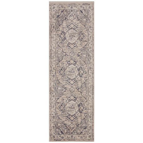 Hanse Home Läufer Terrain, Creme, Grau, Kunststoff, orientalisch, rechteckig, 80x200 cm, Oeko-Tex® Standard 100, für Fußbodenheizung geeignet, in verschiedenen Größen erhältlich, pflegeleicht, strapazierfähig, leicht zusammenrollbar, Teppiche & Böden, Teppiche, Teppichläufer