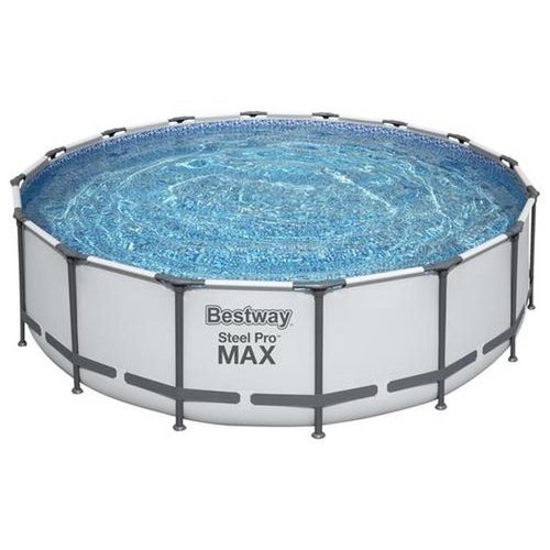 Bestway Poolset , Weiß, Grau, Blau , Kunststoff, Metall , Uni , 122 cm , Freizeit, Pools und Wasserspaß, Pools