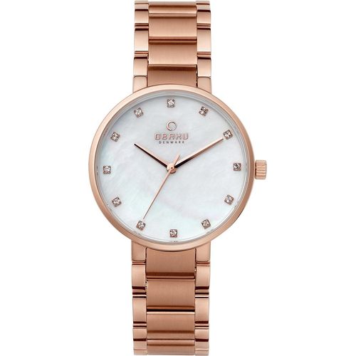 Uhr Obaku Frauen Rosa Gold Obaku-V189LXVWSV