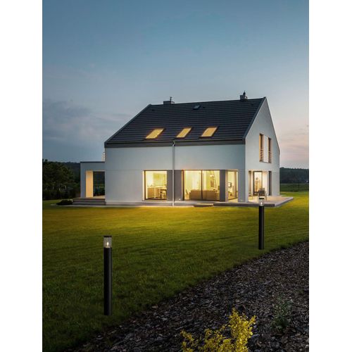 Nova Luce CETERA Wegeleuchte E27 Schwarz 12W IP54 9x9x90cm dimmbar 9002875