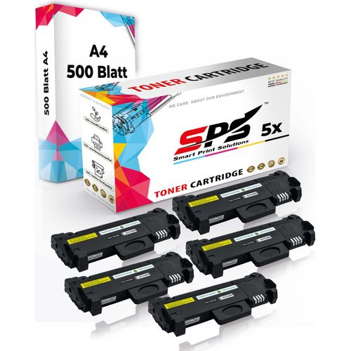 Druckerpapier A4 + 5x Multipack Set Kompatibel für Samsung Xpress M 2625 F (MLT-D116L/116L) Toner Schwarz Image