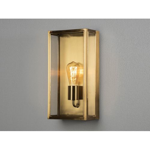 Carpi Wandl. groß E27 Messing mit klarem Glas