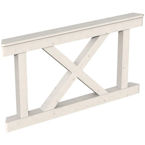 Brüstungsgeländer SKANHOLZ "Andreaskreuz", weiß, H:84cm L:150cm, Geländer