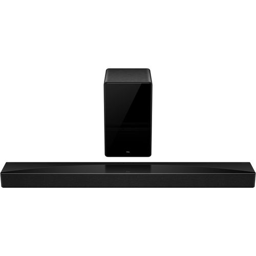 TCL Soundbar "Q75HE 5.1.2 Dolby Atmos und Ray Danz", schwarz, B:104cm H:5,8cm T:11cm, Lautsprecher, AI Sonic, 620 Watt, Airplay, HDMI, Bluetooth, Wandhalterung, Subwoofer