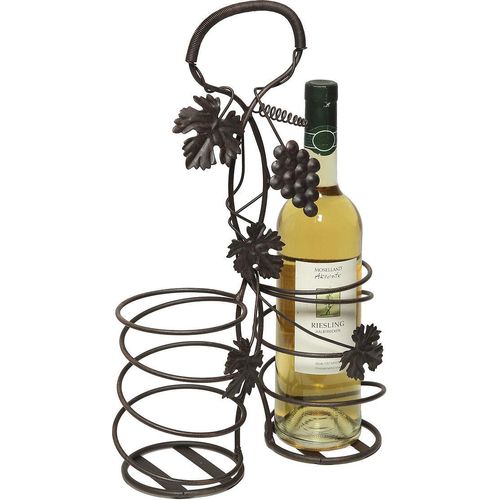 Flaschenhalter AMBIENTE HAUS "2er Flaschenträger, Antikbraun (H) 41 cm", braun, B:25cm H:42cm, Eisen, Flaschenhalter