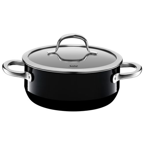 Bratentopf SILIT "Passion Black", schwarz, H:8,4cm Ø:20cm, Töpfe, Made in Germany
