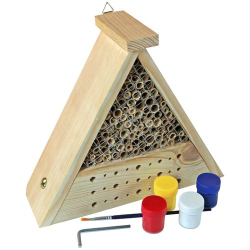 Insektenhotel WINDHAGER "Bausatz Bee", beige (natur), B:16,5cm H:27cm T:10,5cm, Massivholz, Insektenhotels, Insektenhotel, BxTxH: 16,5x10,5x27 cm