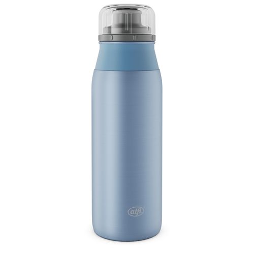 Trinkflasche ALFI "ELEMENT BOTTLE, Edelstahlkörper, spülmaschinenfest", pastel water mat, H:22,29cm, Edelstahl, Kunststoff, Silikon, Tritan, Trinkflaschen, 0,6l, Free-Flow Trinksystem mit intuitivem Schraubverschluss