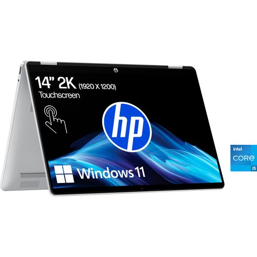 HP Convertible Notebook "OmniBook 5 Flip", silber, 8 GB RAM 512 GB SSD, Core i5, Windows 11, Notebooks