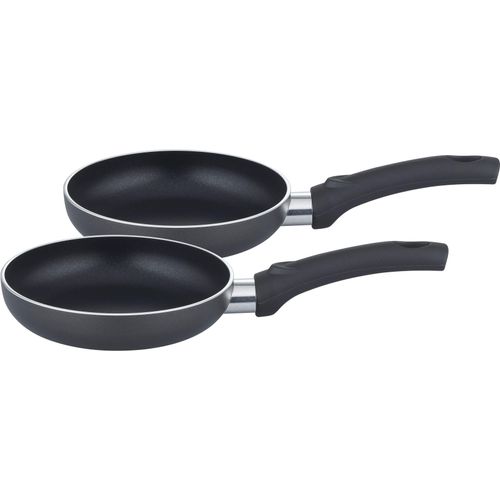 Pfannen-Set GSW "Cnuspa (Snackpfannen-Set)", schwarz, H:3,5cm Ø:16cm, Pfannen, VITAFLON CLASSIC Antihaft-Versiegelung, Induktion