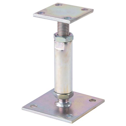 Pfostenträger ALBERTS, silber (galvanisch verzinkt), B:10cm T:10cm, Stahl, Bodenanker, galvanisch verzinkt, dickschichtpassiviert, Höhe 150 - 190 mm