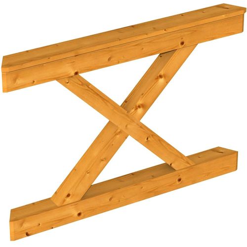 Brüstungsgeländer SKANHOLZ "Andreaskreuz", braun (eiche hell), H:84cm L:120cm, Geländer